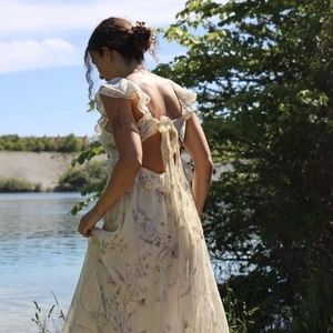 H&M Floral Ruffled Dress